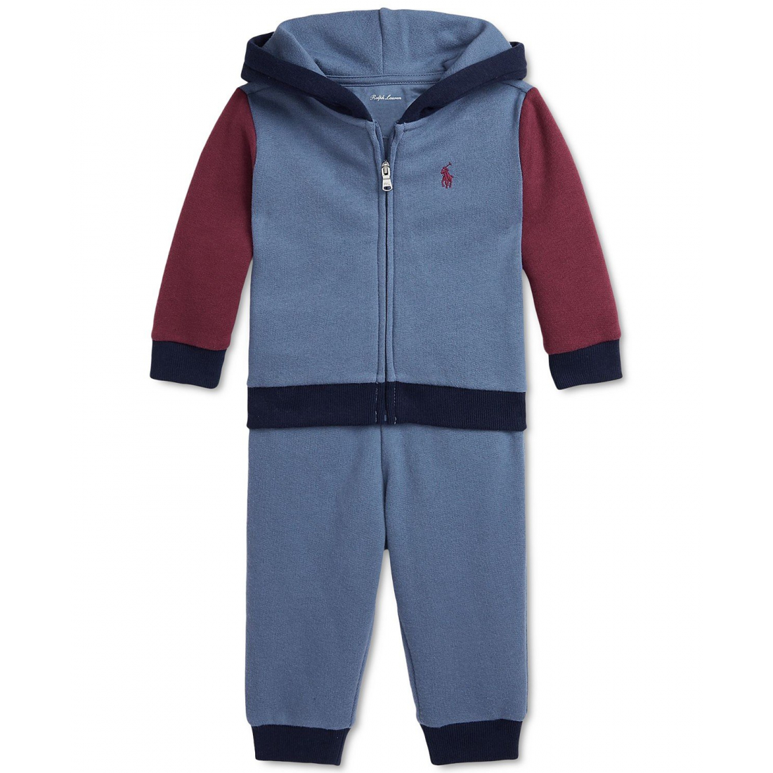 Baby's 'Colorblocked Fleece Hoodie & Pants Set'