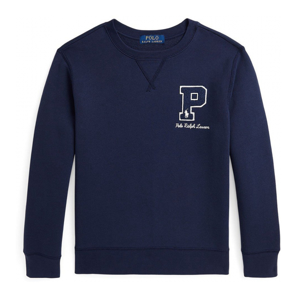 Toddler & Little Boy's 'Fleece Letterman Sweatshirt'