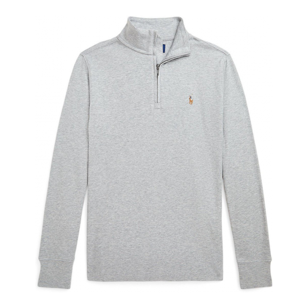 'Cotton Interlock Quarter-Zip Pullover' pour Grands garçons