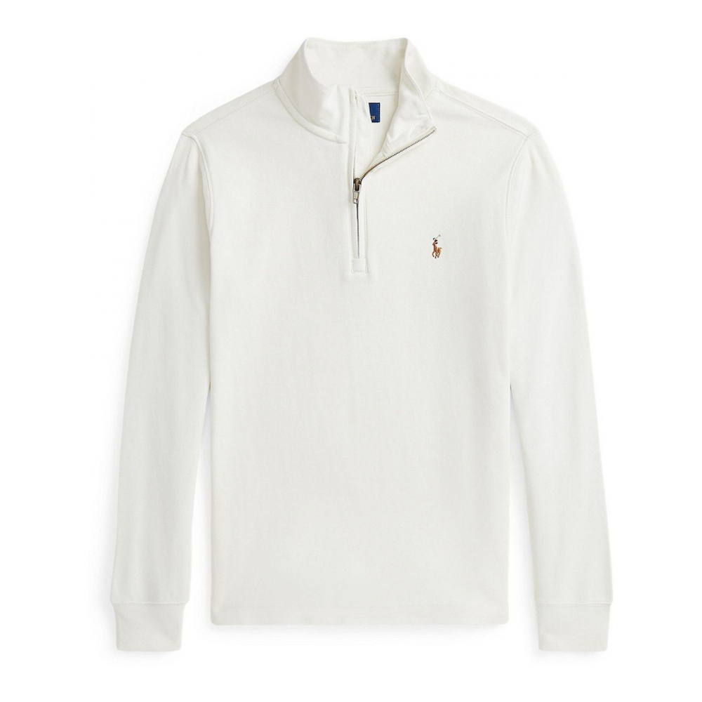 'Cotton Interlock Quarter-Zip Pullover' pour Grands garçons