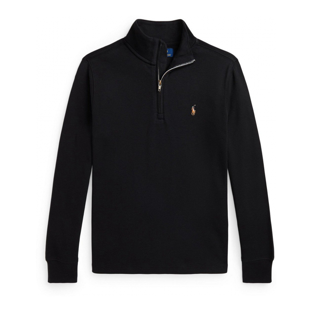 'Cotton Interlock Quarter-Zip Pullover' pour Grands garçons