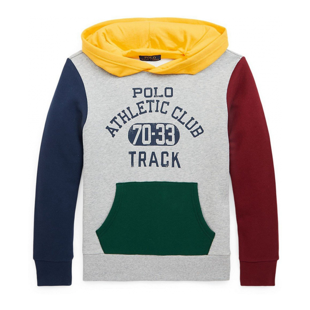 'Patchwork Fleece Graphic Hoodie' pour Grands garçons