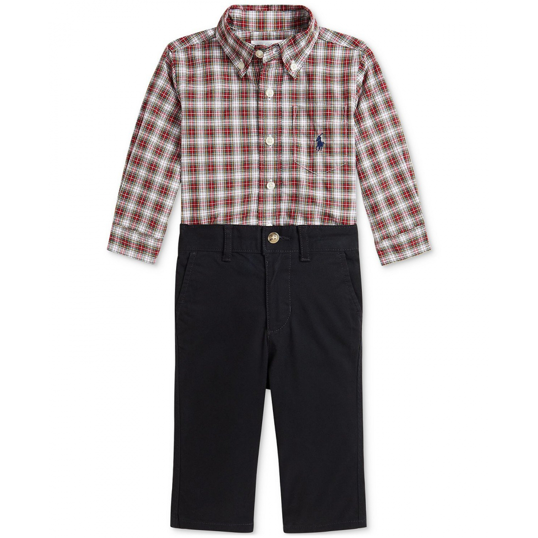 'Plaid Shirt & Pants, 2 Piece Set' pour Bébés garçons