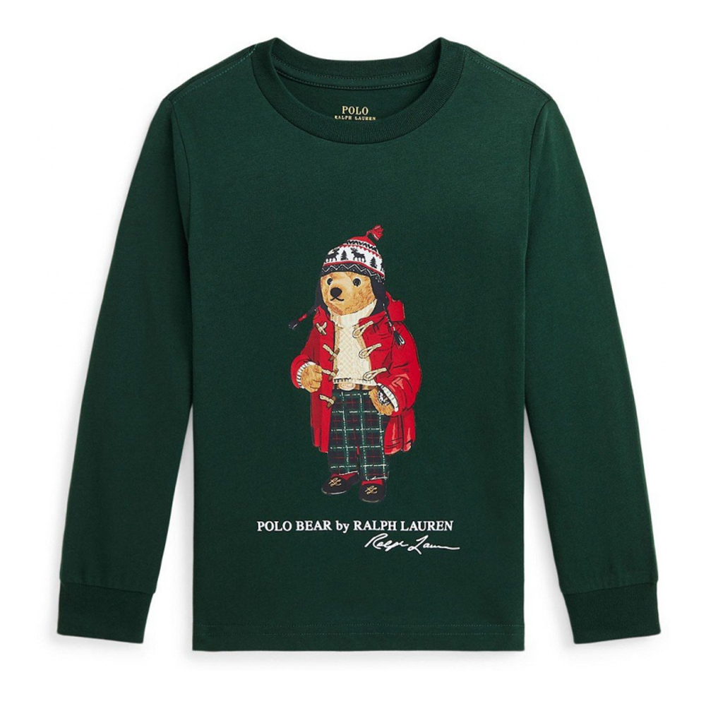 'Polo Bear Cotton Long Sleeve Tee' für Kleinkind & Kleiner Junge