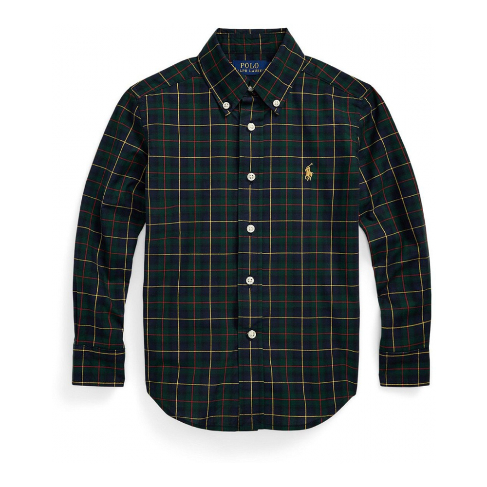 Toddler & Little Boy's 'Plaid Cotton Poplin Shirt'