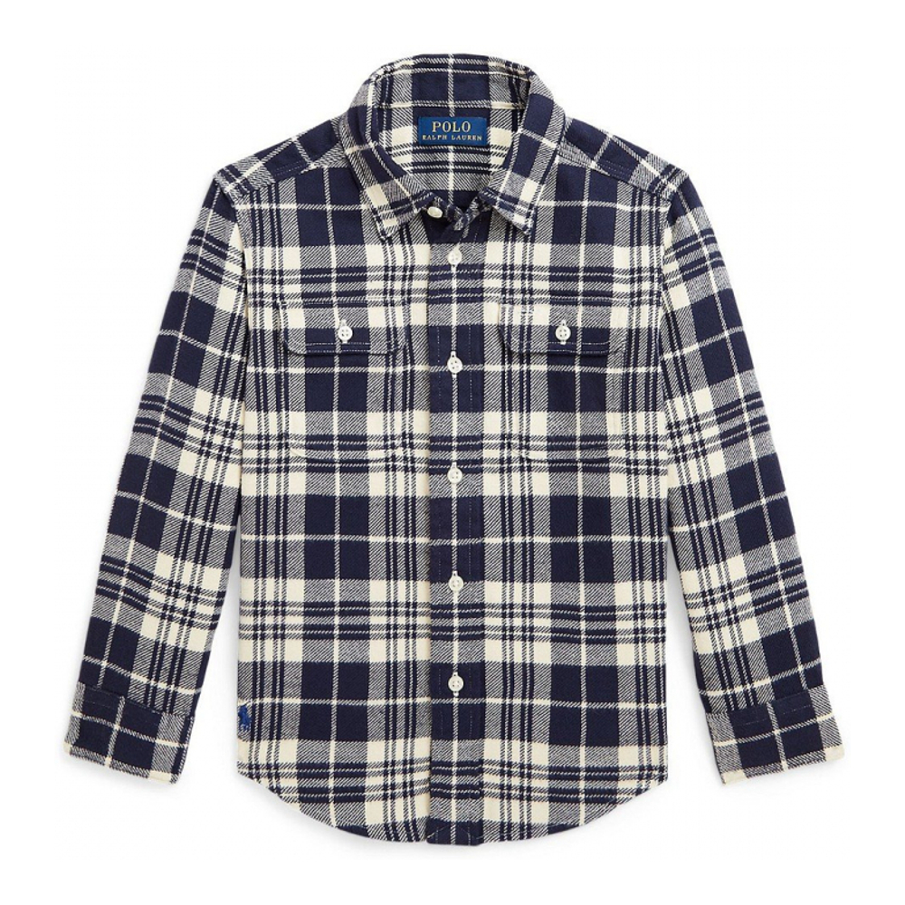 'Plaid Cotton Flannel Work Shirt' pour Enfant et petit garçon