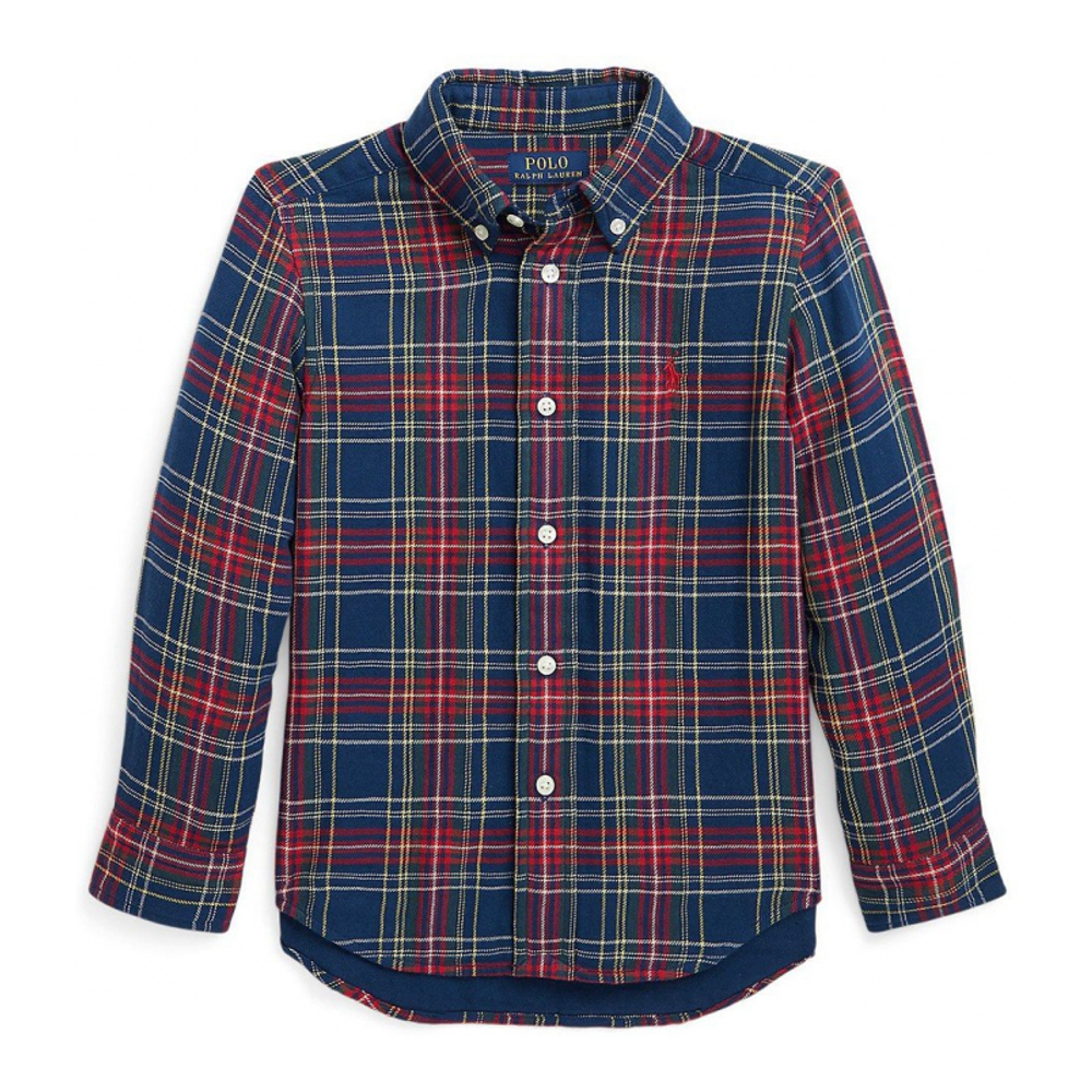 Toddler & Little Boy's 'Buffalo Check Double-Faced Cotton Shirt'