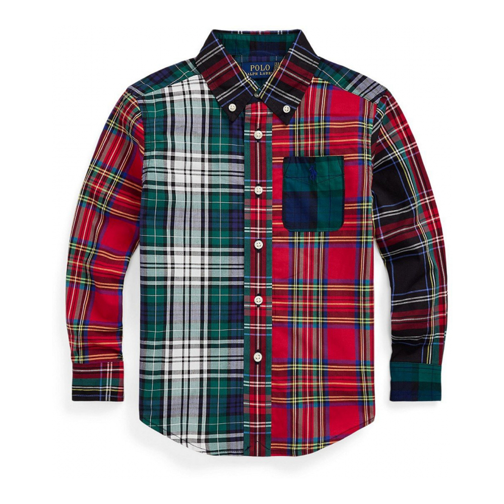 Toddler & Little Boy's 'Plaid Cotton Fun Shirt'