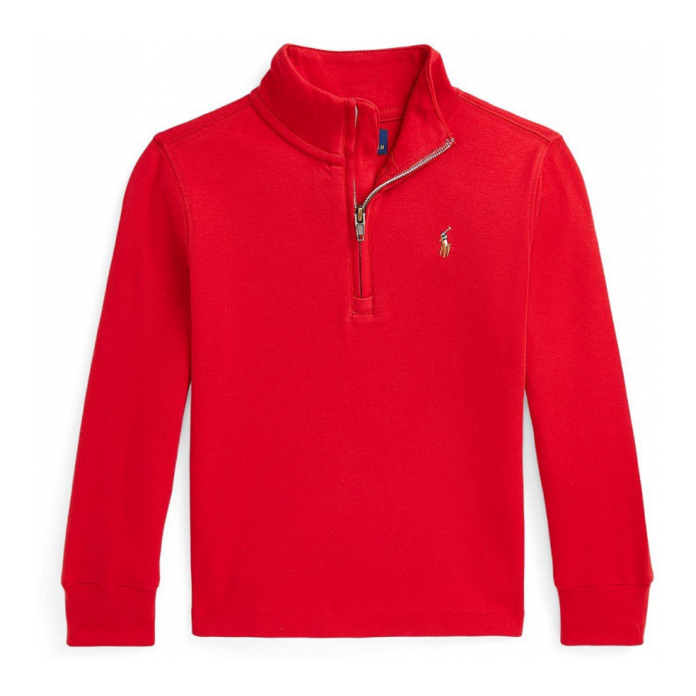 Toddler & Little Boy's 'Cotton Interlock Quarter-Zip Pullover Sweatshirt'