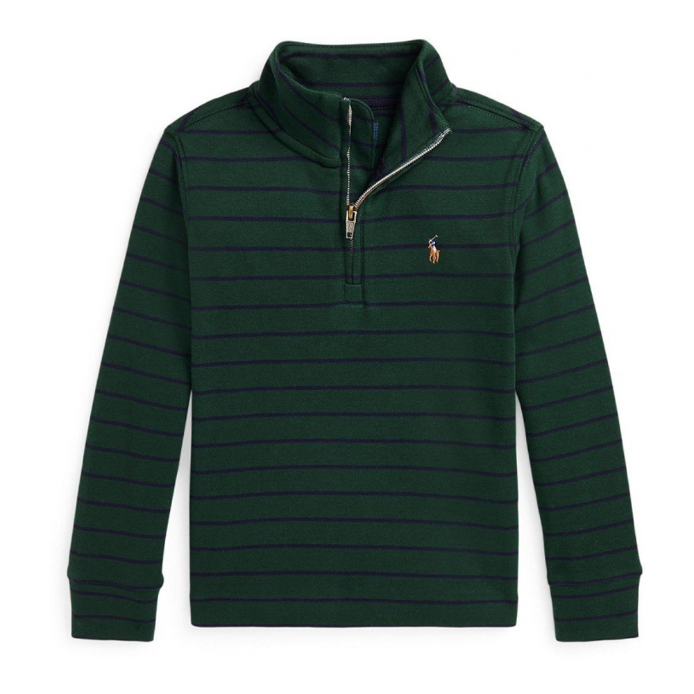 Toddler & Little Boy's 'Striped Cotton Quarter-Zip Pullover Swea'