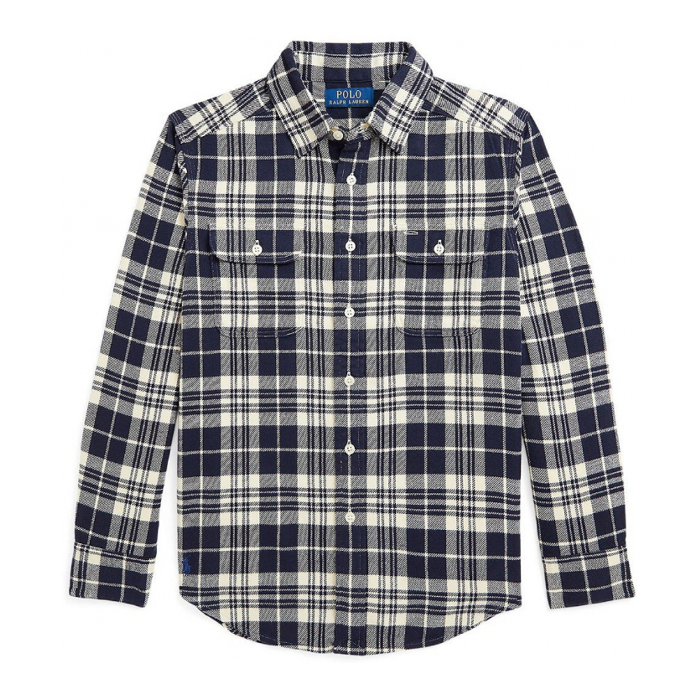 Big Boy's 'Gingham Cotton Poplin Shirt'