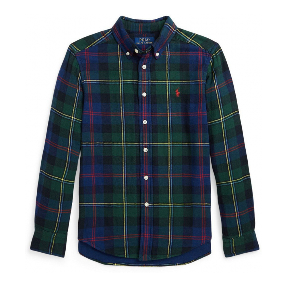 'Buffalo Check Double-Faced Cotton Shirt' für großes Jungen