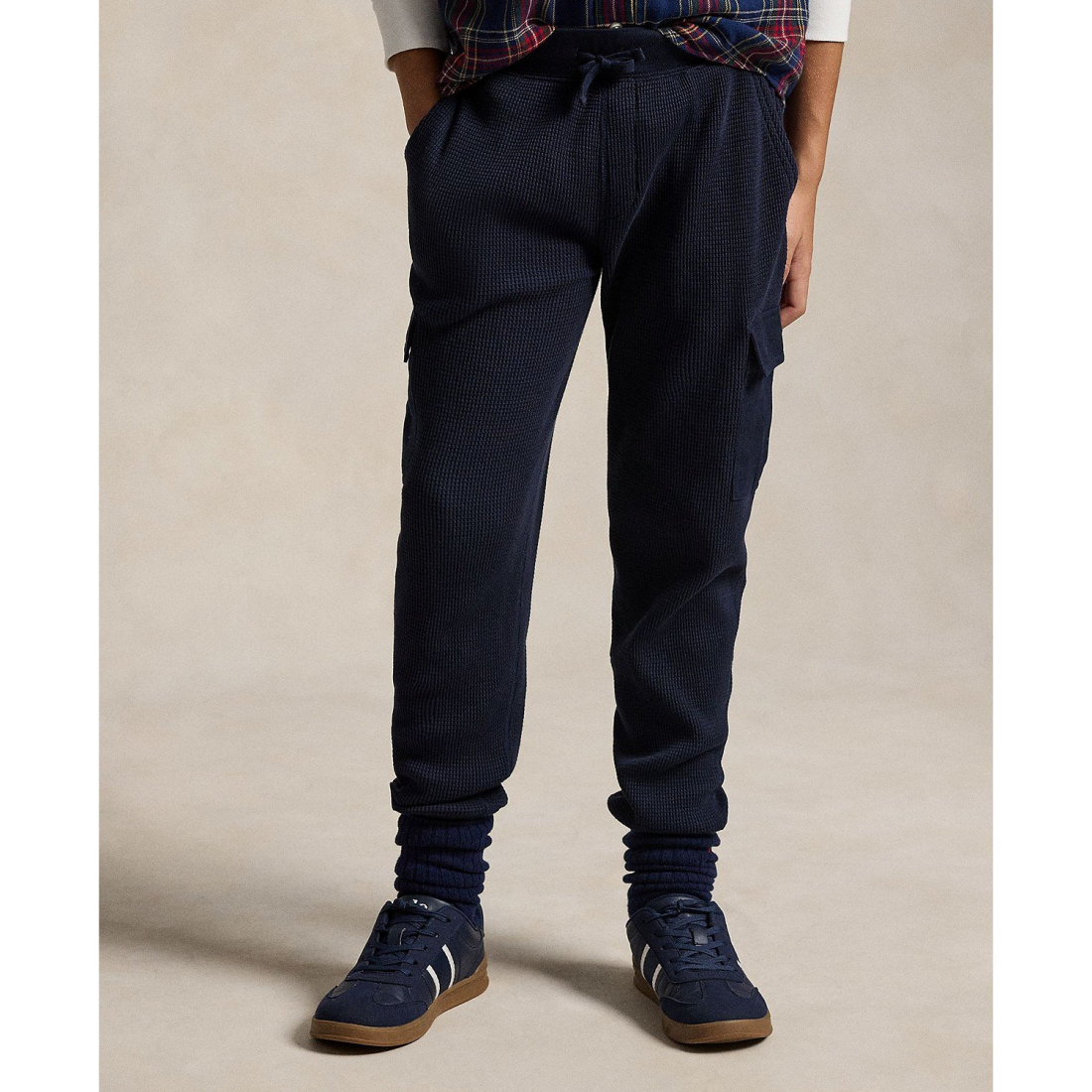 'Waffle-Knit Cotton Cargo Jogger Pant' pour Grands garçons