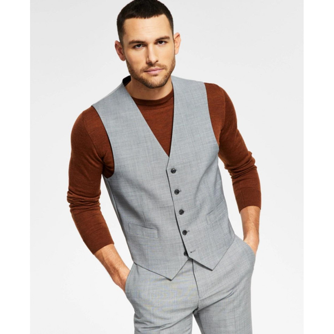 Gilet 'Modern-Fit Wool TH-Flex' pour Hommes