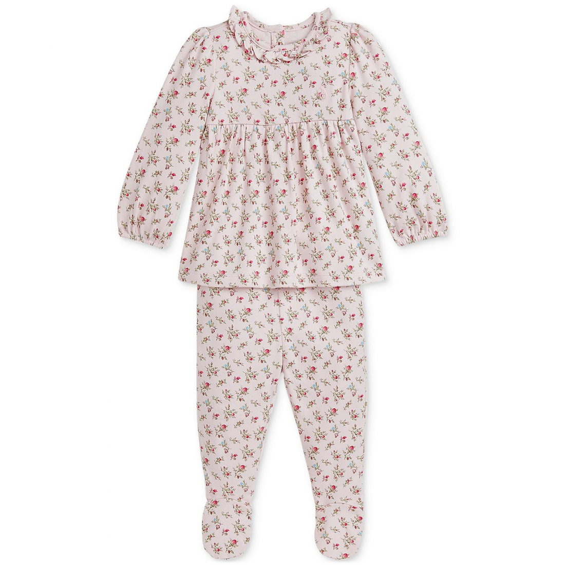 'Ruffled Floral Top & Pant Set' pour Bébés filles