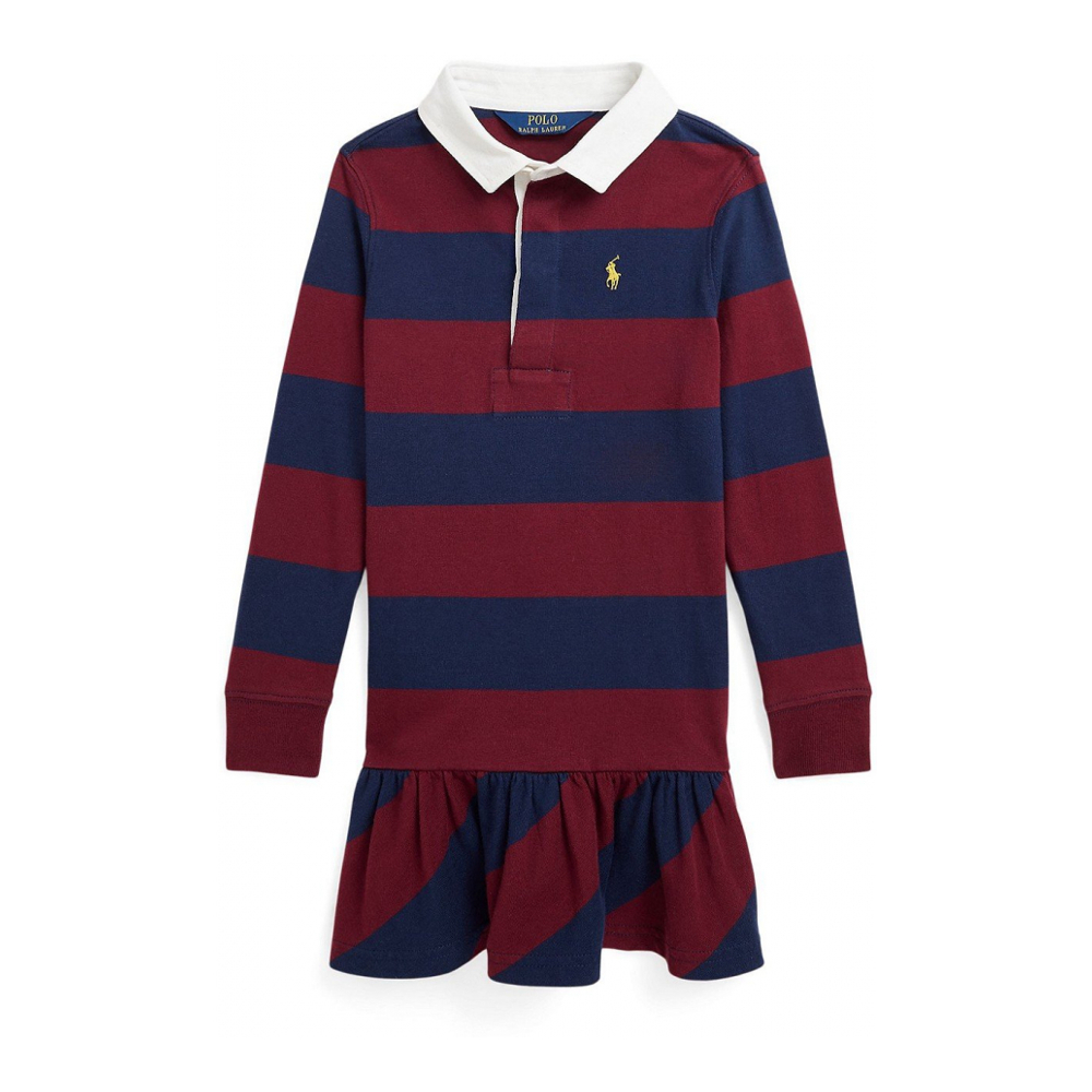 Toddler & Little Girl's 'Striped Cotton Jersey Rugby Dress'