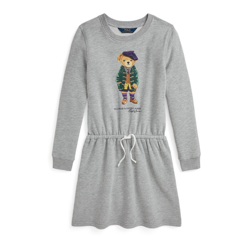 Big Girl's 'Polo Bear Fleece Dress'