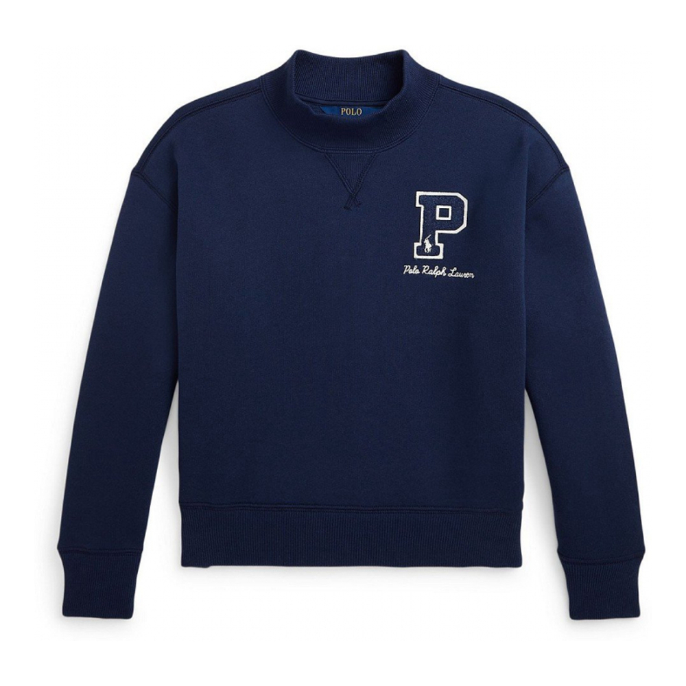 Big Girl's 'Fleece Letterman Sweatshirt'