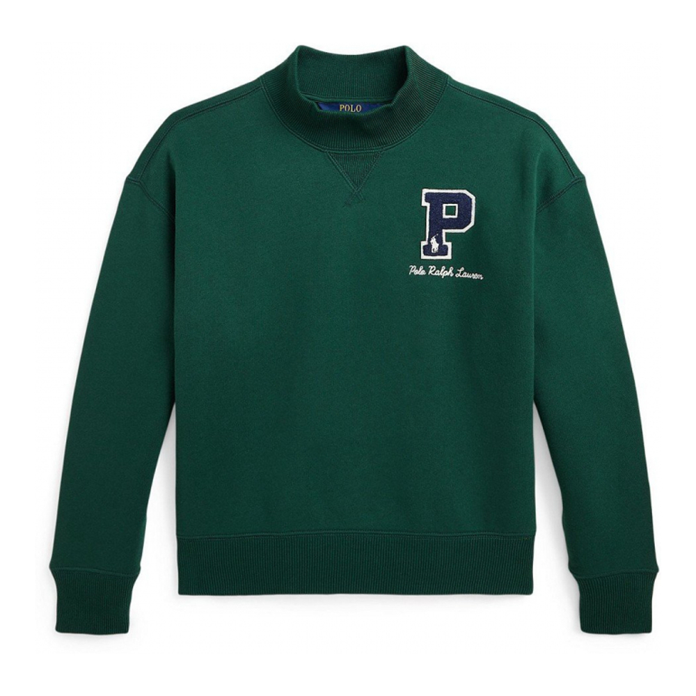 Big Girl's 'Fleece Letterman Sweatshirt'