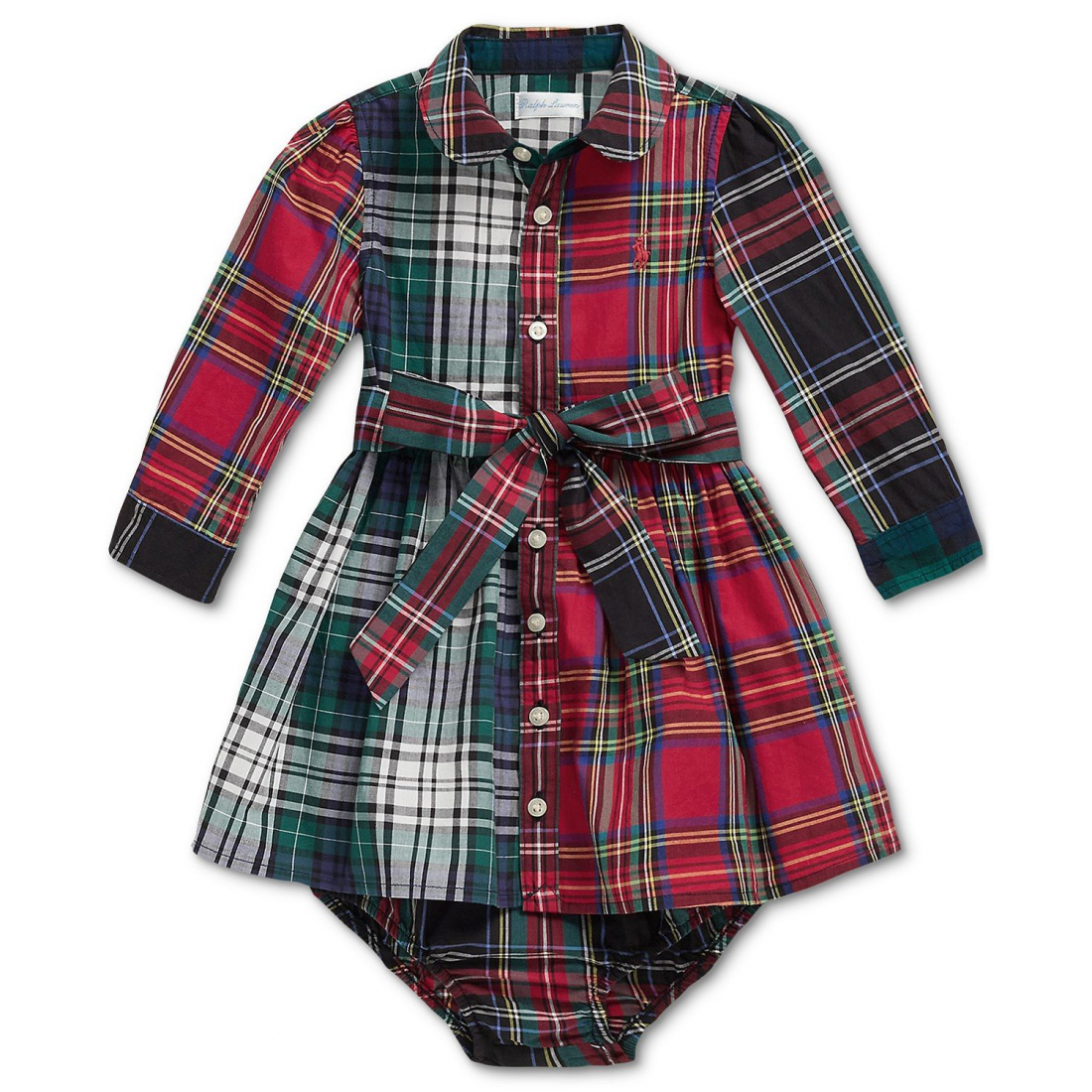 'Cotton Plaid Dress' pour Bébés filles