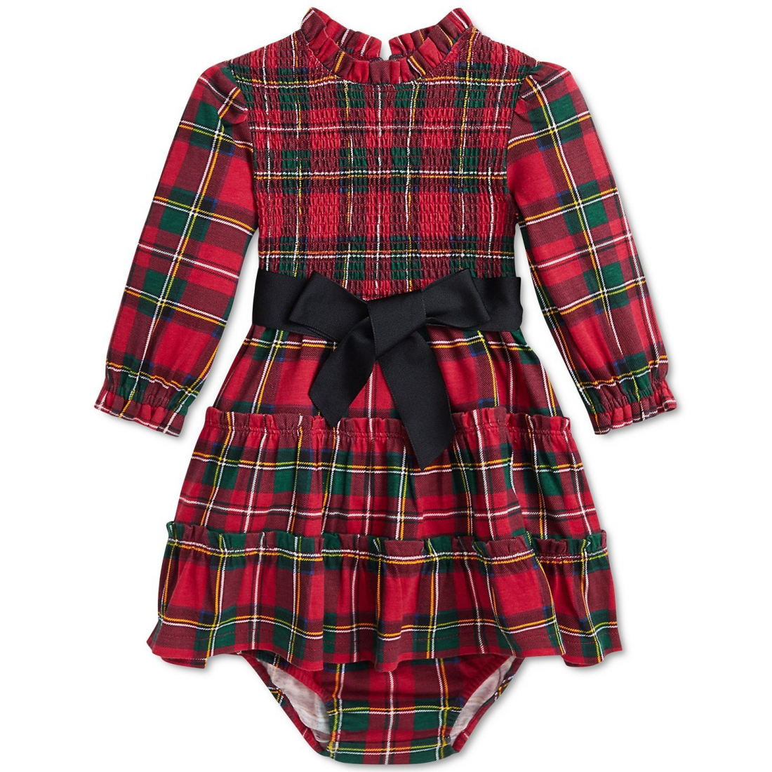 'Ruffled-Trim Plaid Dress' pour Bébés filles