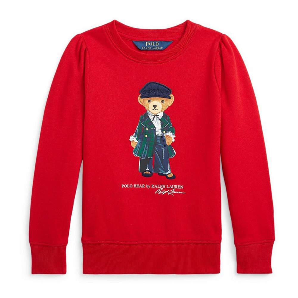 Toddler & Little Girl's 'Polo Bear Fleece Sweatshirt'