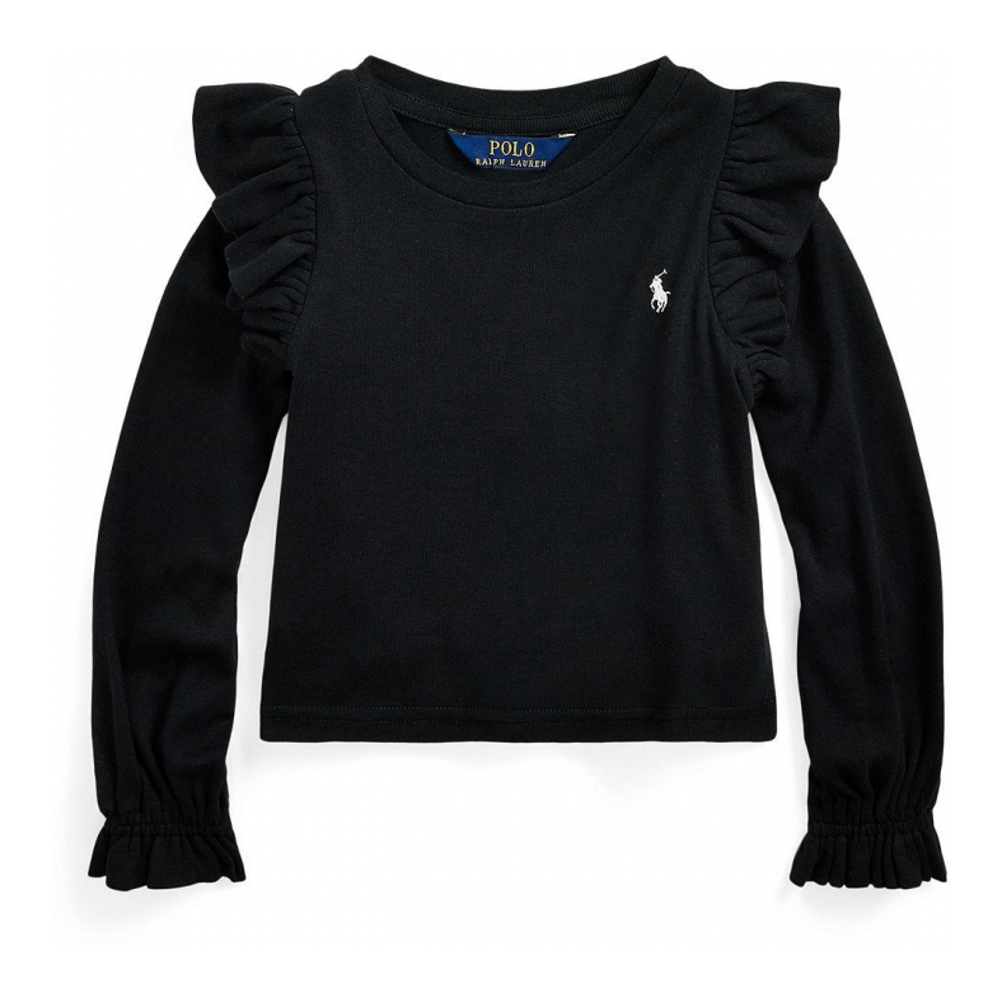 'Ruffled Cotton-Modal Long-Sleeve Sweatshirt' pour Bambins & petites filles