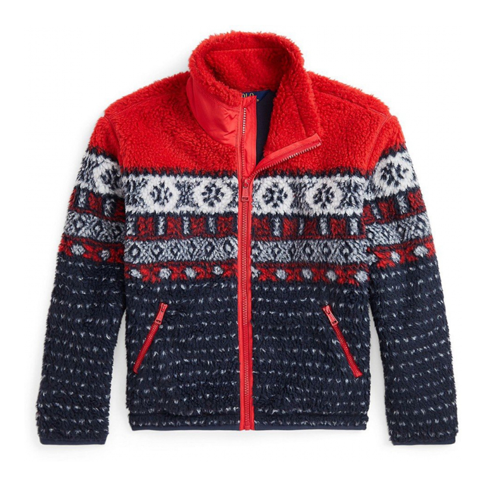 'Fair Isle Teddy Fleece Sweatshirt' pour Grandes filles