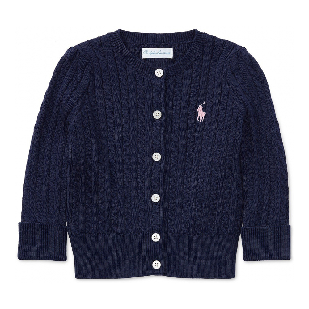 Baby Girl's 'Cable-Knit Cotton Cardigan'