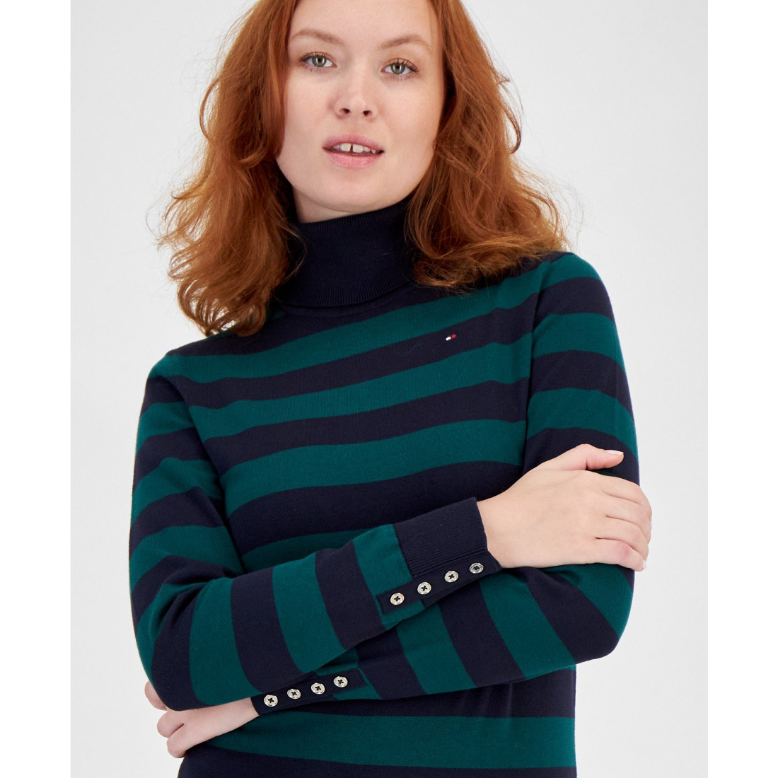 Women's 'Rugby Stripe Stella' Turtleneck Sweater