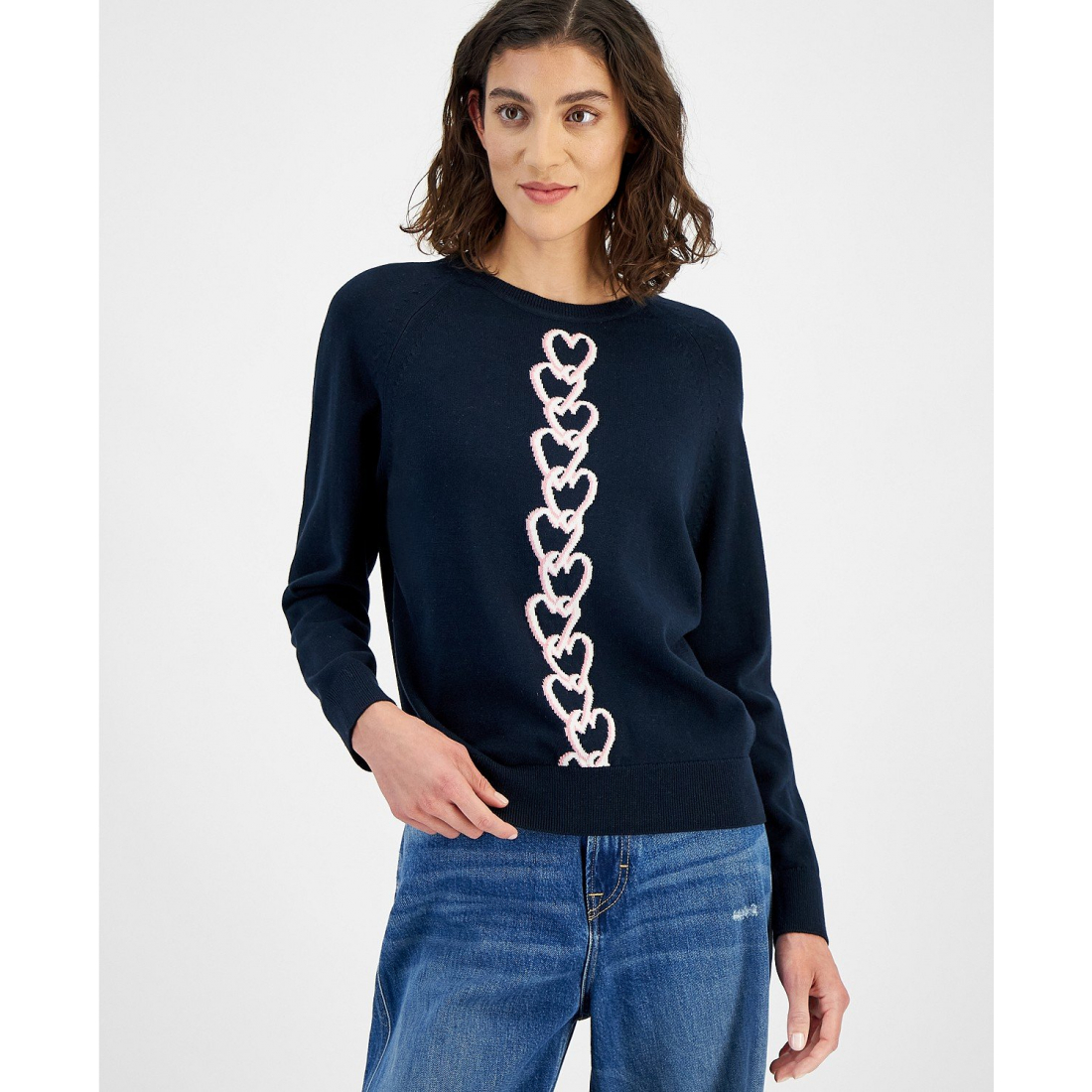 Pull 'Chained-Heart Raglan' pour Femmes