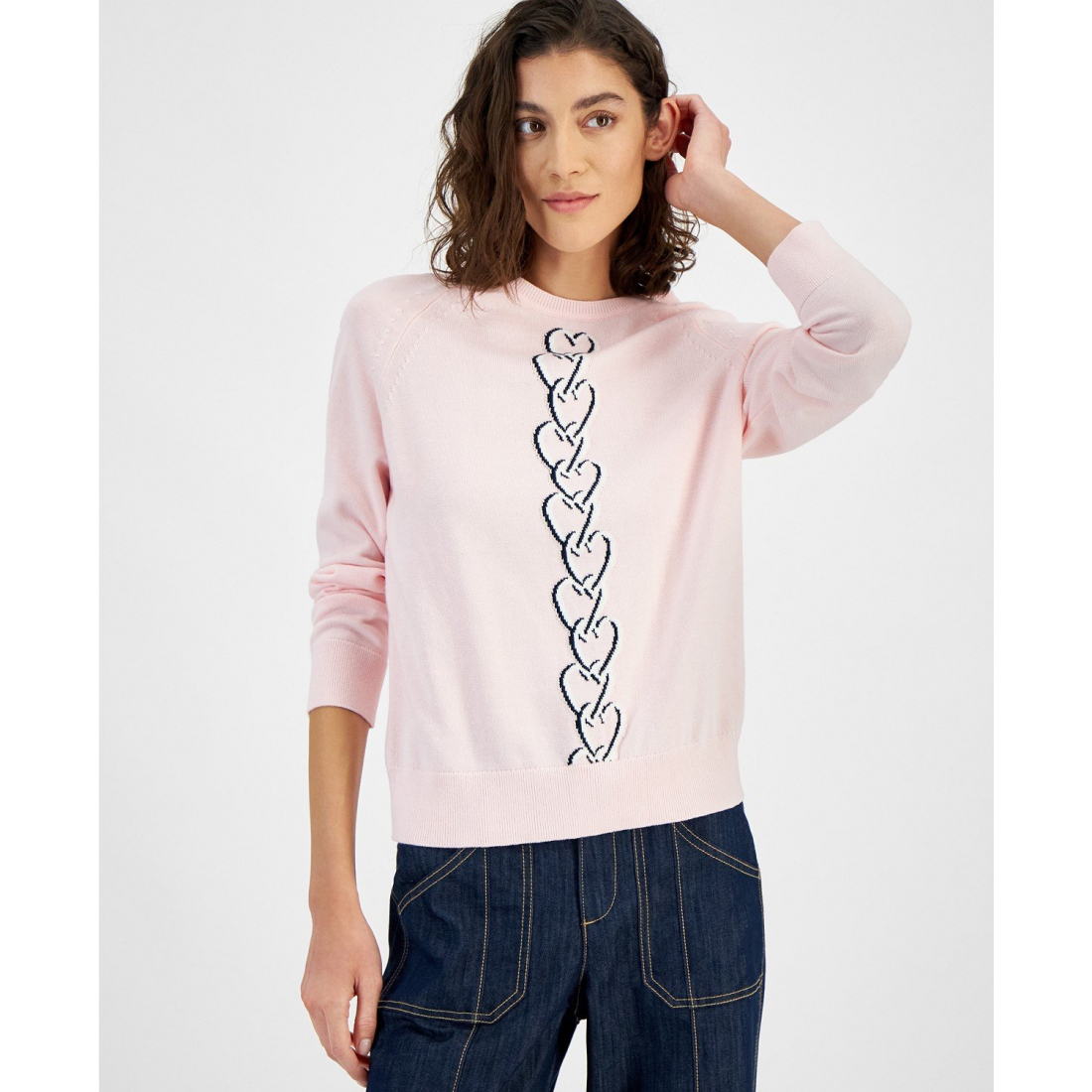 Pull 'Chained-Heart Raglan' pour Femmes