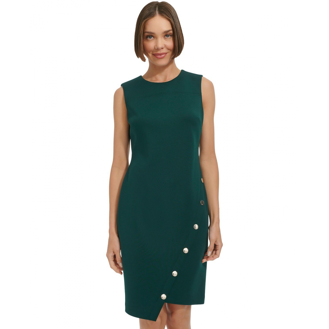 Women's 'Colorblocked Asymmetrical' Midi Dress