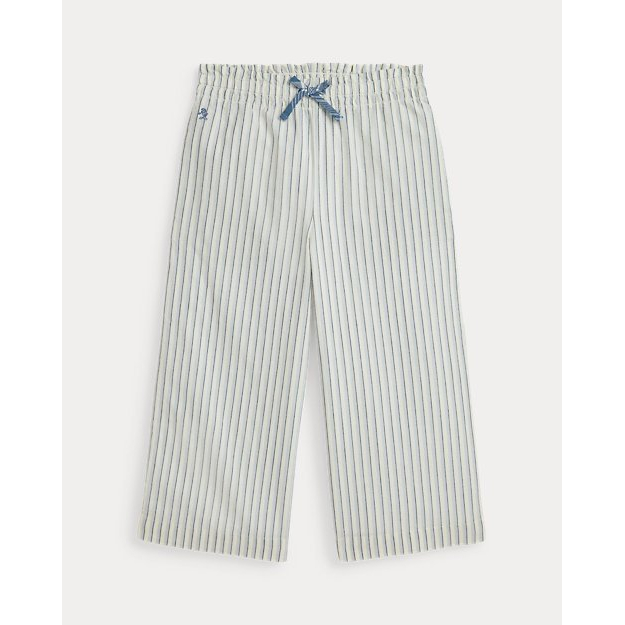 'Striped Cotton Madras Pull-On Pant' pour Bambins & petites filles