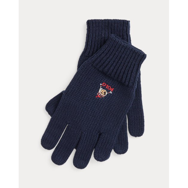 Toddler & Little Girl's 'Polo Bear Cotton Gloves'