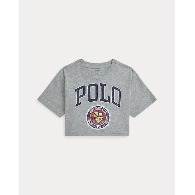 'Logo Crest Cotton Jersey Boxy Tee' pour Bambins & petites filles