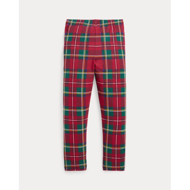 Toddler & Little Girl's 'Plaid Stretch Jersey Legging'