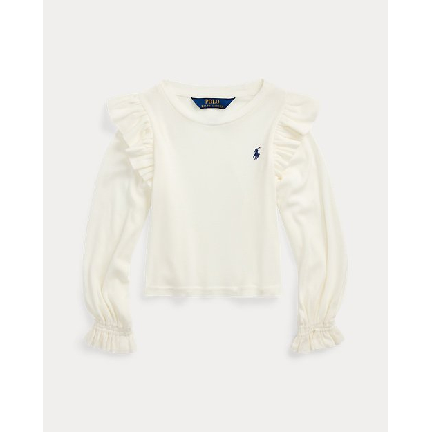 'Ruffled Cotton-Modal Long-Sleeve Top' pour Bambins & petites filles