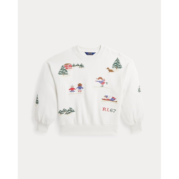 'Embroidered Fleece Sweatshirt' pour Grandes filles