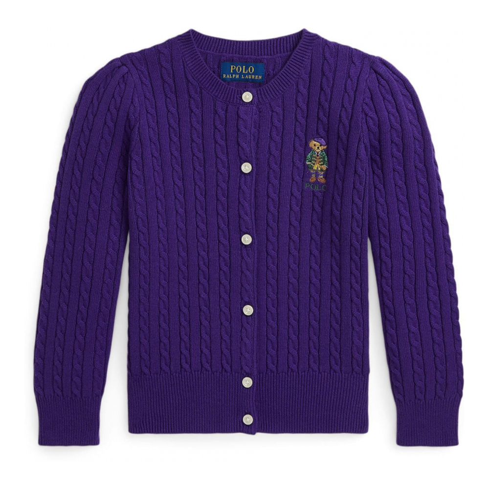 'Polo Bear Mini-Cable Cotton Cardigan' pour Bambins & petites filles