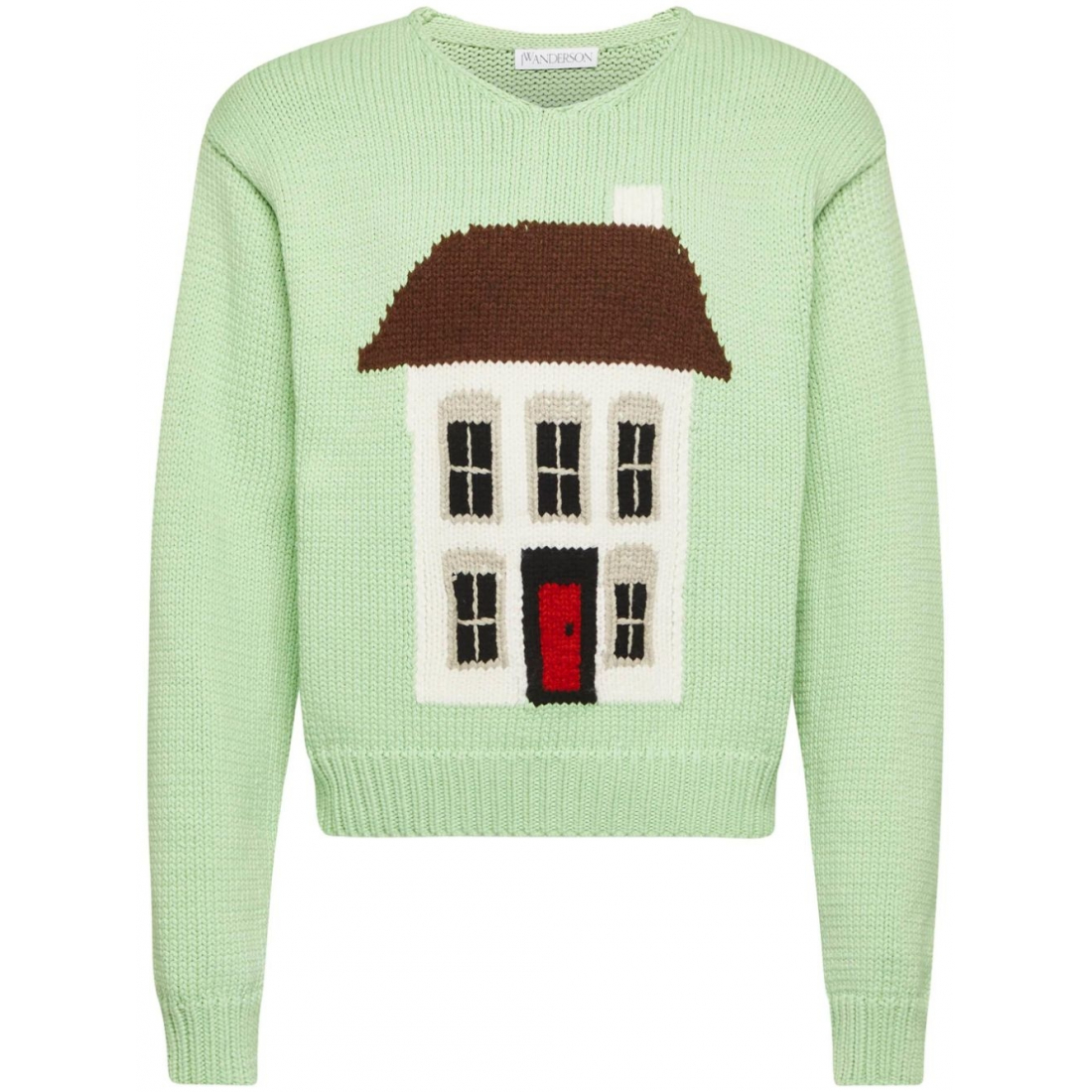 'House-Intarsia' Pullover für Herren