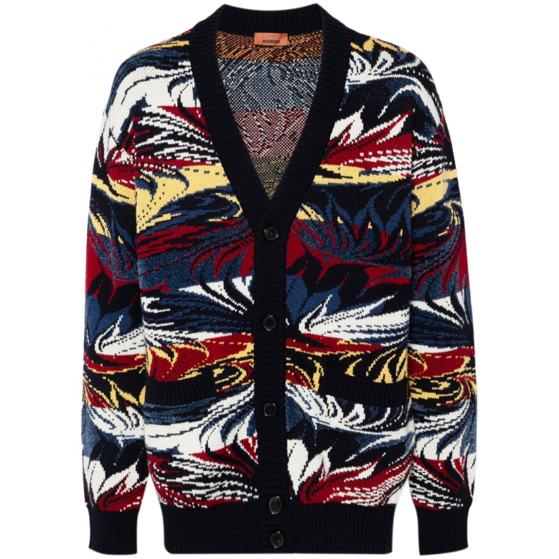 Cardigan 'Patterned Intarsia-Knit' pour Hommes