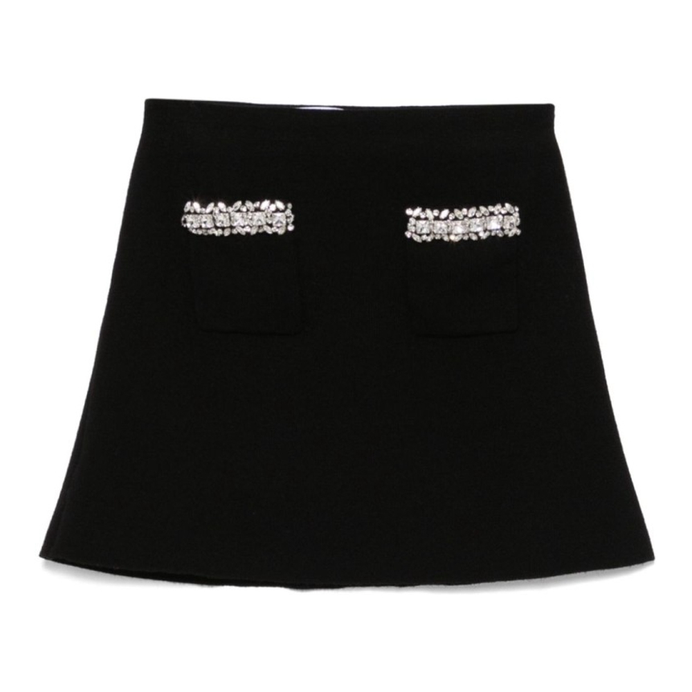 Women's 'Knitted Embellished' Mini Skirt