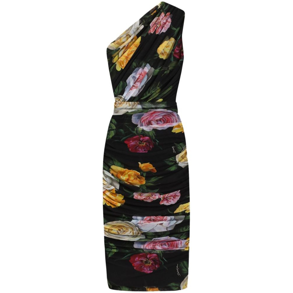 Robe Midi 'Floral-Print' pour Femmes