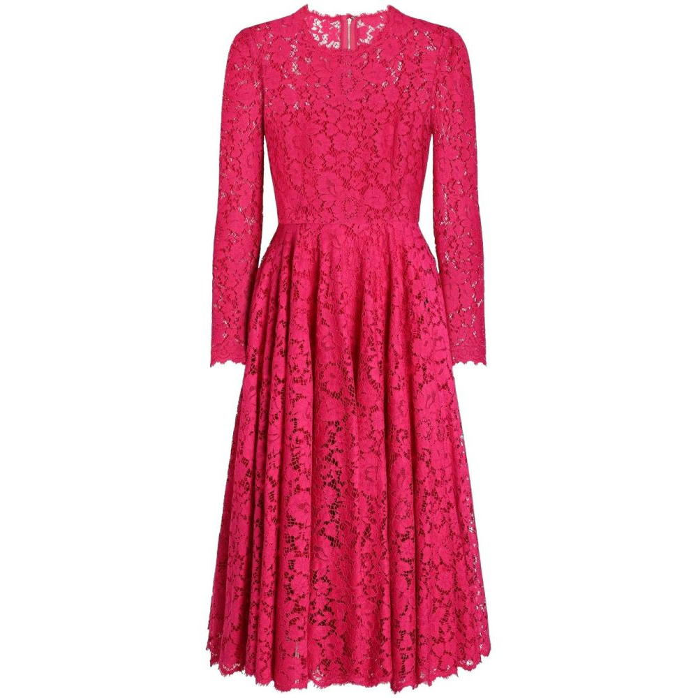 Robe Midi 'Lace-Appliqué' pour Femmes