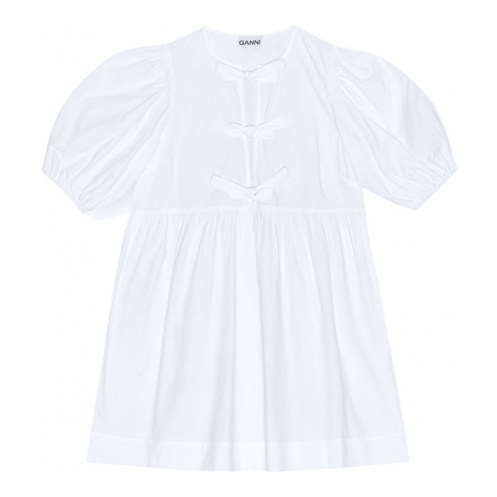 Robe mini 'Poplin Tie String' pour Femmes