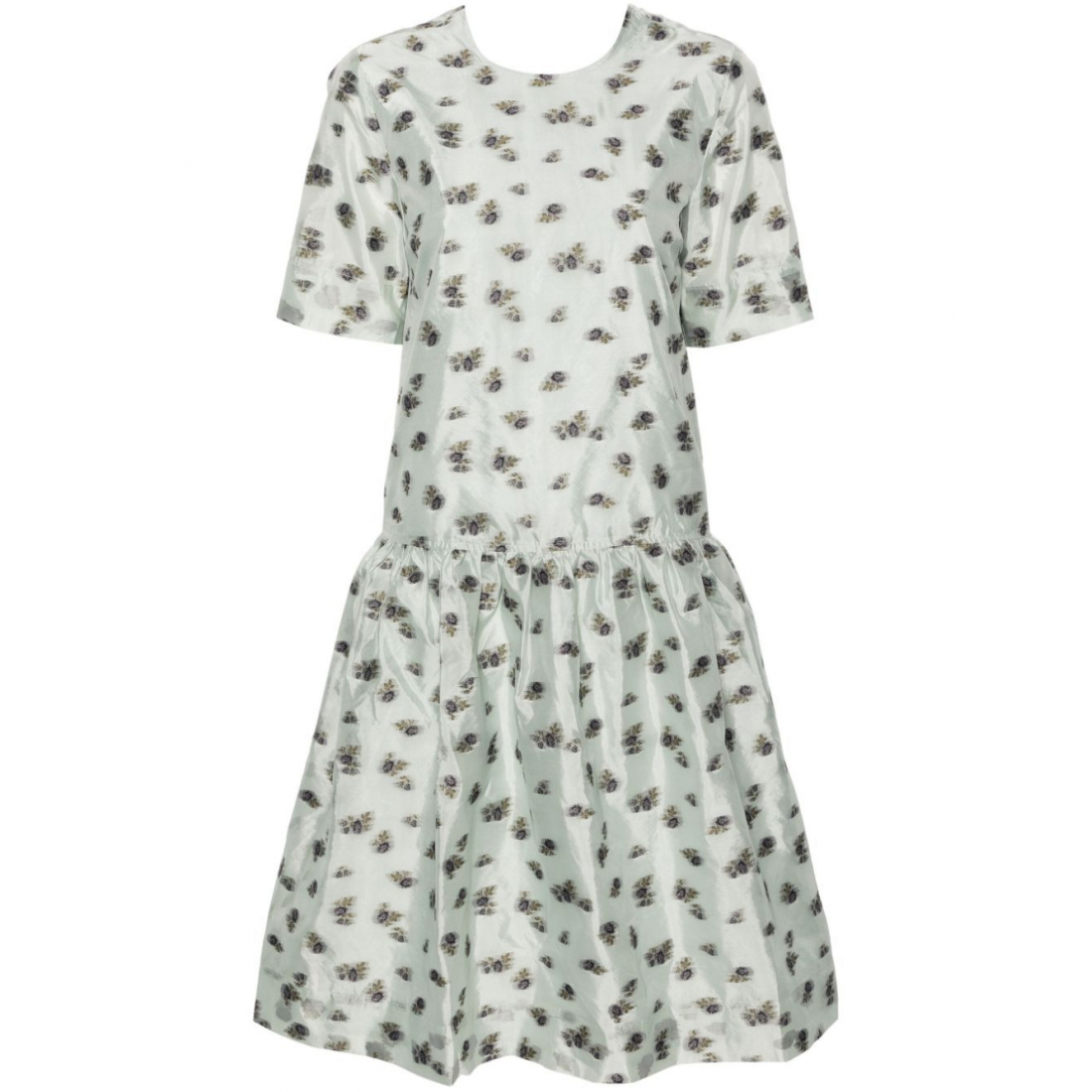 Robe Midi 'Floral-Jacquard Organza' pour Femmes