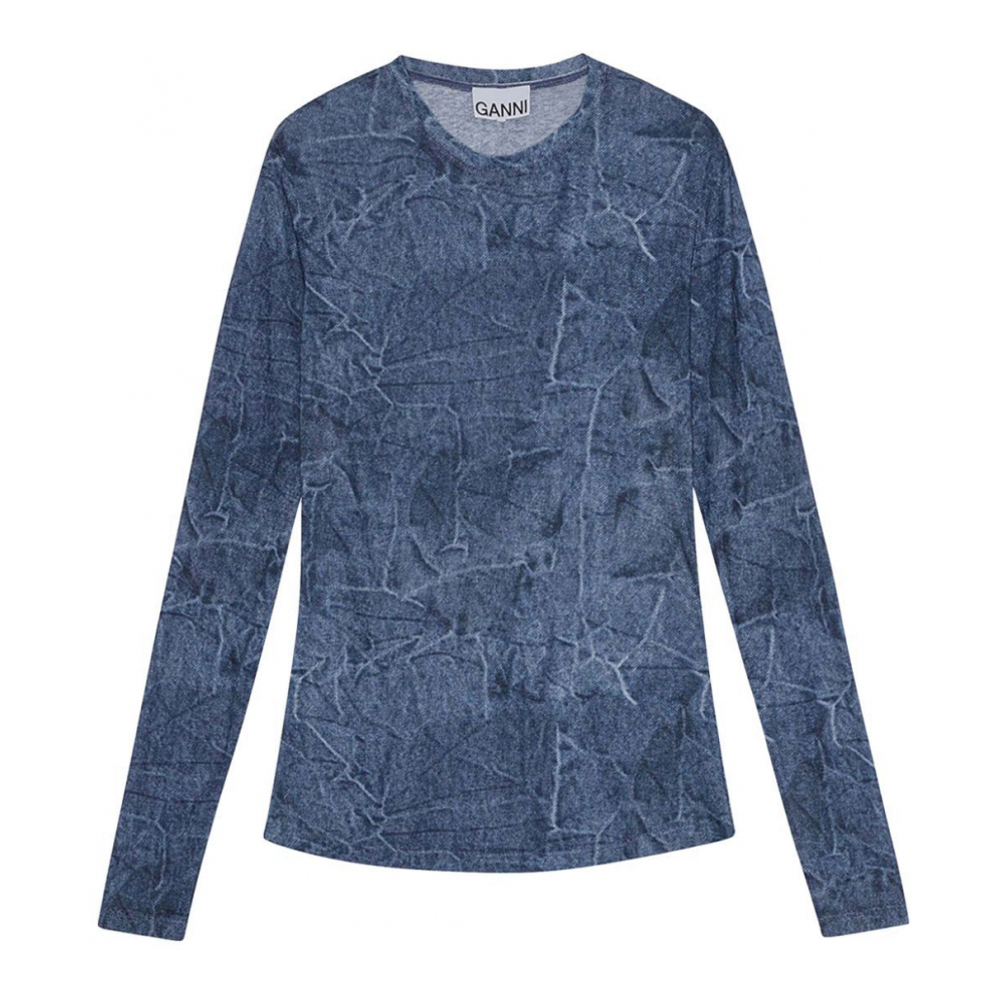 Top 'Printed Mesh' pour Femmes