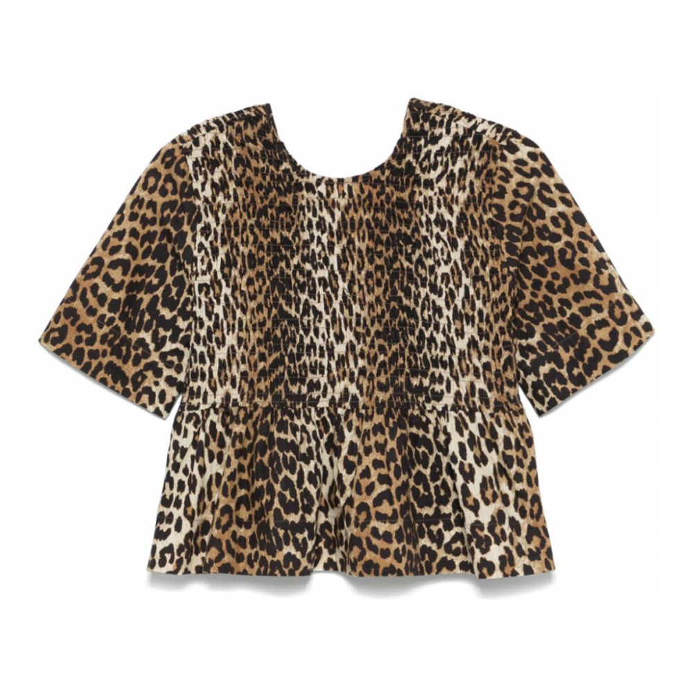 Blouse 'Smock Leopard Printed' pour Femmes