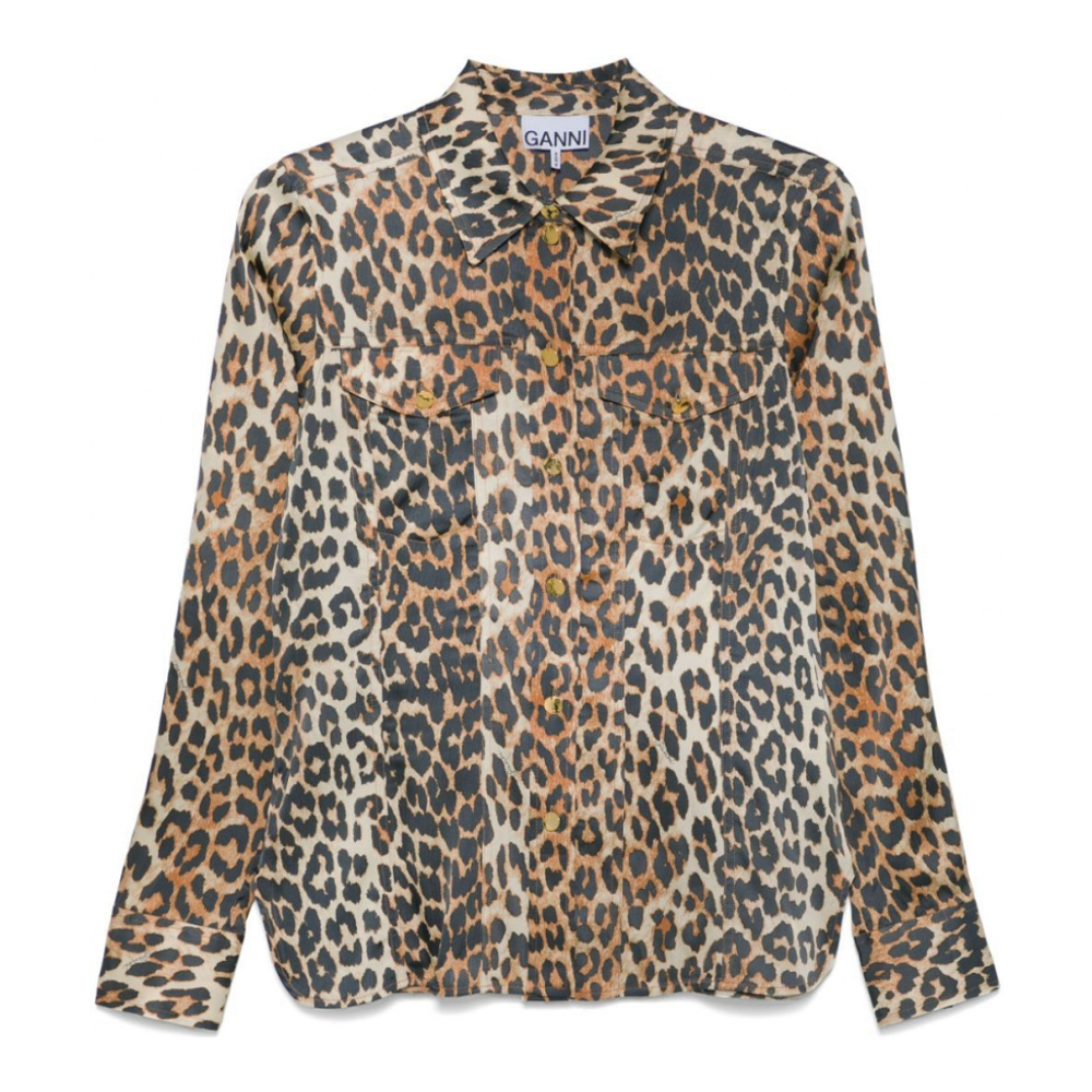 Chemise 'Leopard-Print' pour Femmes